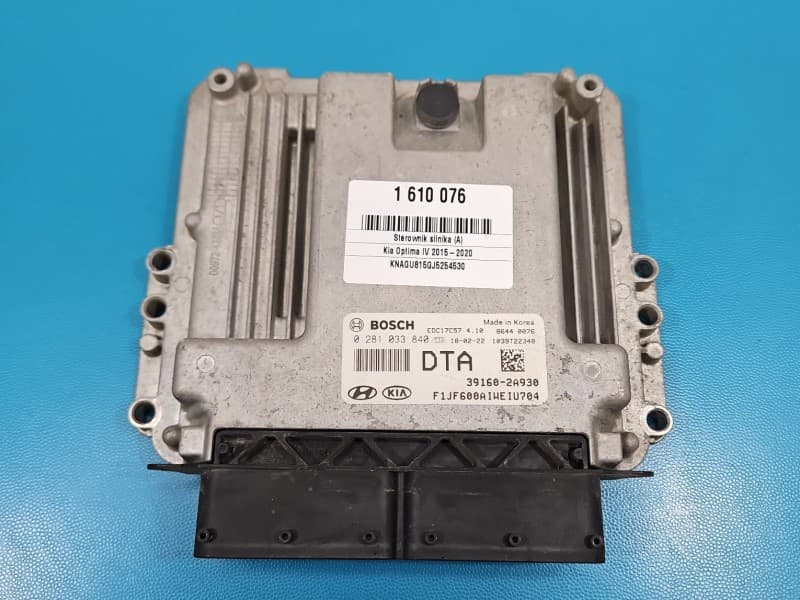 Komputer Sterownik silnika Kia Optima IV 15-20 1,7 crdi D4fd 0281033840 39160-2A930