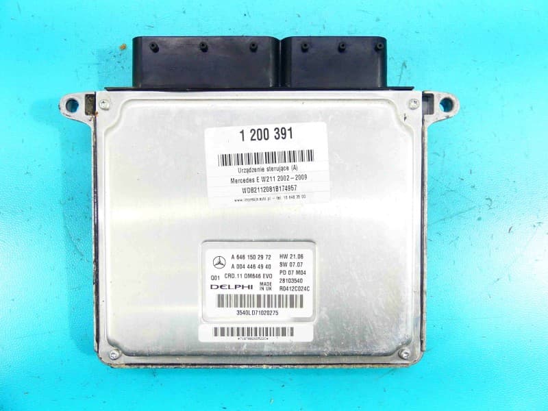 Komputer Sterownik silnika Mercedes W211 2,2 cdi A6461502972