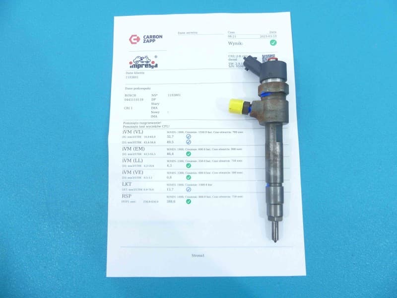 TESTOWANY Wtryskiwacz 0445110119 Alfa romeo 147 1,9 jtd 116KM