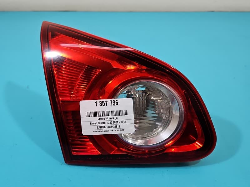 Lampa tył lewa klapy Nissan Qashqai I J10 06-13 HB EUROPA 89071063