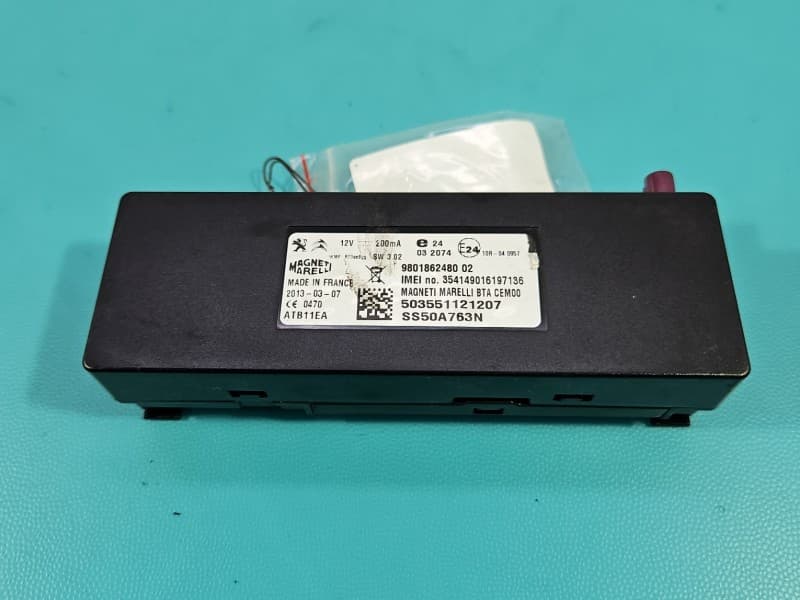 Sterownik moduł WZMACNIACZ ANTENOWY Peugeot 3008 I 09-16 980186248002 354149016197136 503551121207 SS50A763N