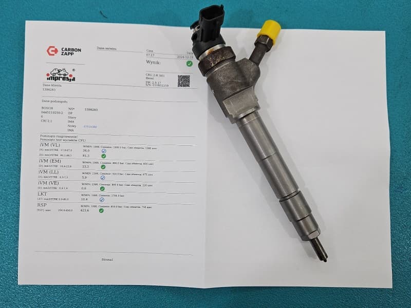 TESTOWANY Wtryskiwacz 0445110250 Ford Ranger IV 98-11 2,5 tdci 143KM