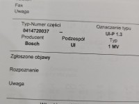 testowany Pompowtryskiwacz 0414720037, 038130073AJ 1.9 tdi