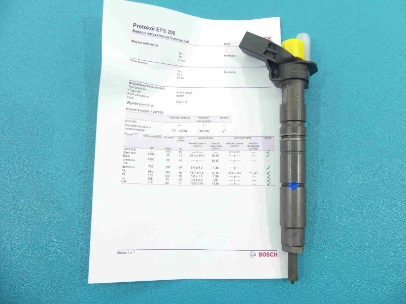 TESTOWANY Wtryskiwacz Mercedes CLS II C218 10- 0445116026 3.0 cdi TESTOWANY Wtryskiwacz Mercedes CLS II C218 10- 0445116026 3.0 cdi