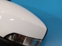 Lusterko lewe Skoda Fabia III biały, elektryczny, Europejska, Kod lakieru: LF9E, 6pin. Rysy na obudowie / BIAŁY LF9E europa