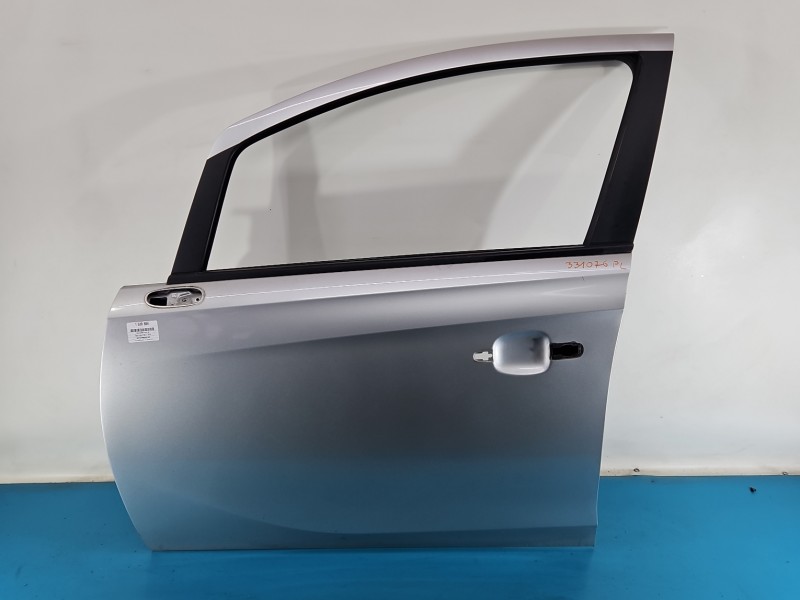 DRZWI PRZÓD LEWE KIEROWCY Opel Corsa E 5d srebrny z176