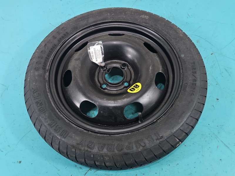 Koło zapasowe 16" dojazdowe dojazdówka Peugeot 2008 I Rozstaw śrub: 4x108, Goodyear, 125 mm, Profil opony: 85,...