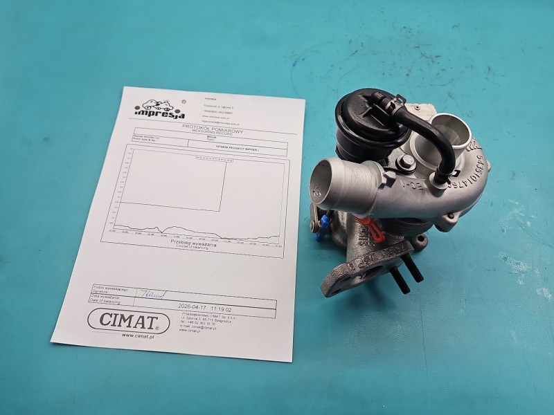 Turbosprężarka Regenerowana Peugeot Bipper 1.4 hdi 68KM 54359700021, KP359661557480, JJ501253940189
