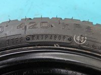 Koło zapasowe 17" dojazdowe dojazdówka Toyota Avensis III T27 5x114.3, Dunlop, 145 mm, Profil opony: 70, Rok produkcji opon:...