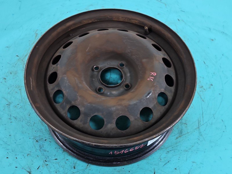Felga stalowa 16" Citroen C4 I Szerokość felgi: 6.5", Rozstaw śrub: 4x108, Odsadzenie (ET): 26, CITROEN, 6464554, R16 4X108...