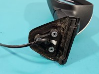 Lusterko lewe Toyota Auris I elektryczny, Europejska, Kod lakieru: 1F7, składane elektrycznie, pęknięta obudowa, 9 pin europa