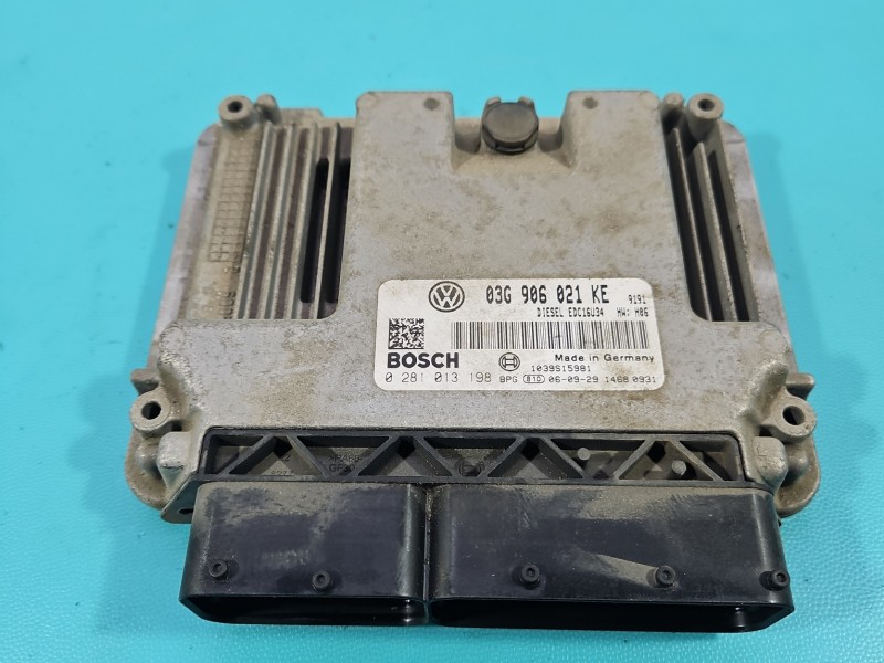 Komputer Sterownik silnika 03G906021KE, 0281013198 Vw Touran I 2.0 TDI