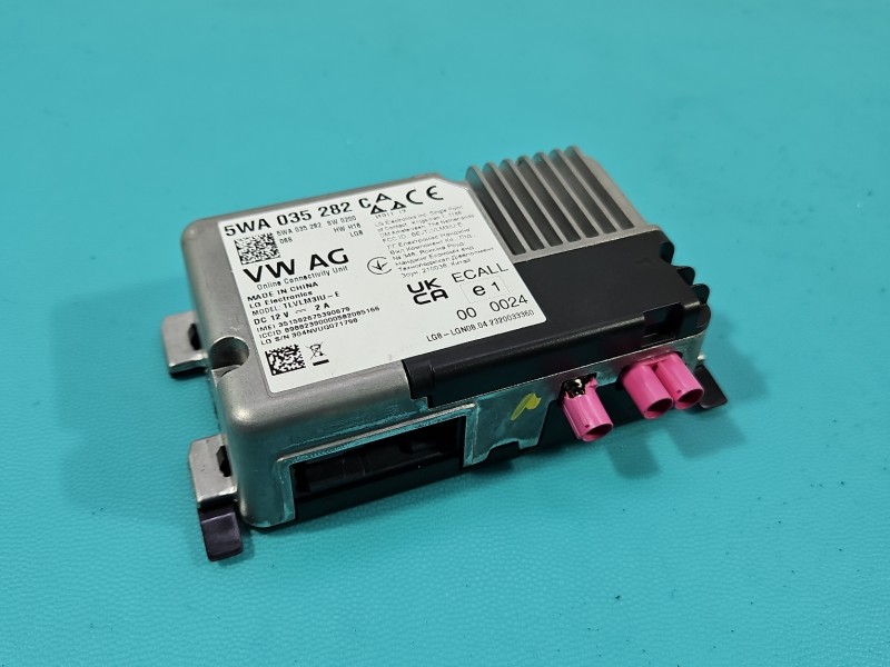 Sterownik moduł Europejska, ONLINE, uszkodzona wtyczka Skoda Scala 2019- 5WA035282C