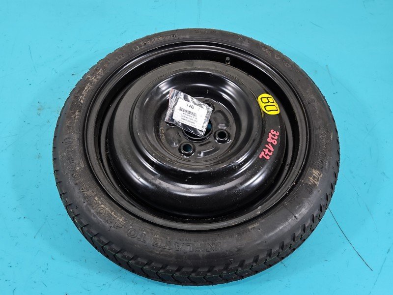 Koło zapasowe 15" dojazdowe dojazdówka Toyota Yaris II Rozstaw śrub: 4x100, Bridgestone, 125 mm, Profil opony: 70,...