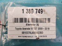 TEST Alternator Toyota Avensis III T27 27060-0G021 2.0 d4d