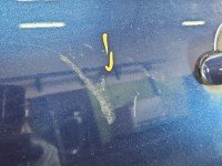 Drzwi tył lewe Vw Jetta V sedan 4d granatowy LD5Q