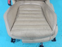 Fotel lewy przód kierowcy Vw Passat B6 EU 4d Volkswagen, Europejska, skóra, regulowany elektrycznie, podgrzewany