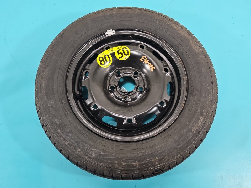 Koło zapasowe 14" dojazdowe dojazdówka Seat Ibiza IV 6J Rozstaw śrub: 5x100, Dunlop, SEI1512697, dunlop 175/70/R14 84T