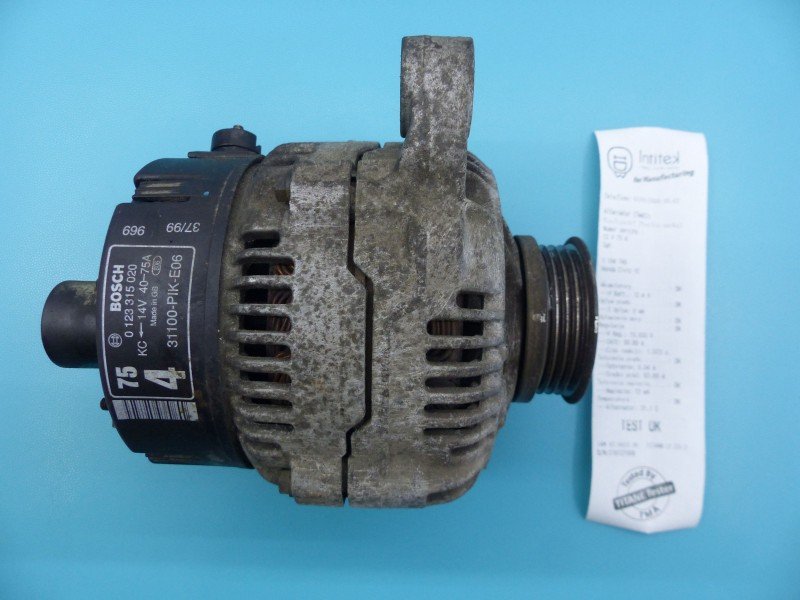 TEST Alternator Honda Civic VI 0123315020, A5TA4791, 0986040910 1.4 16v