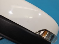 Lusterko lewe Skoda Fabia III biały, elektryczny, Europejska, Kod lakieru: LF9E, 6pin. Rysy na obudowie / BIAŁY LF9E europa
