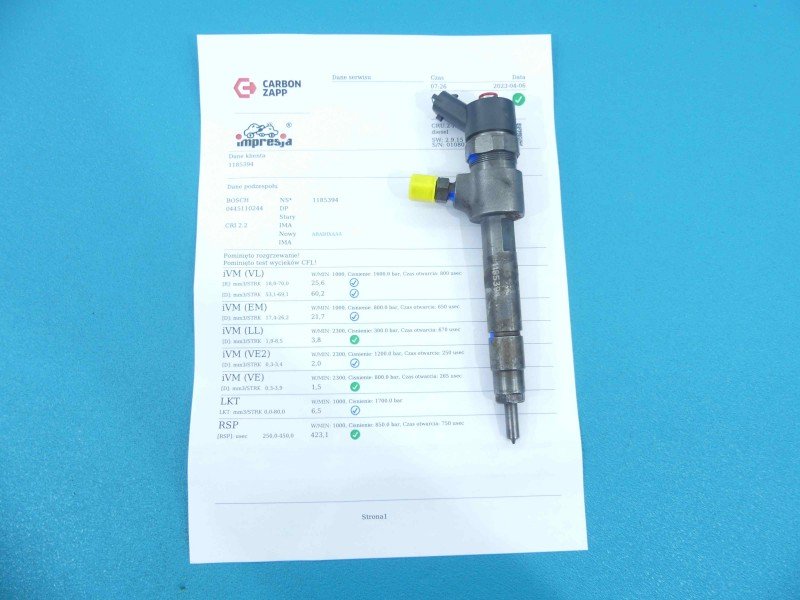 Wtryskiwacz Fiat Croma II 0445110244 1.9 jtd
