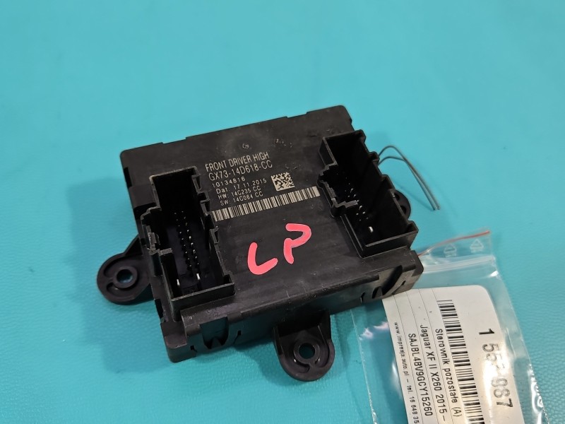 Sterownik moduł Jaguar, Europejska, DRZWI LEWY PRZÓD, GX73-14D618-CC JAGUAR XF II X260