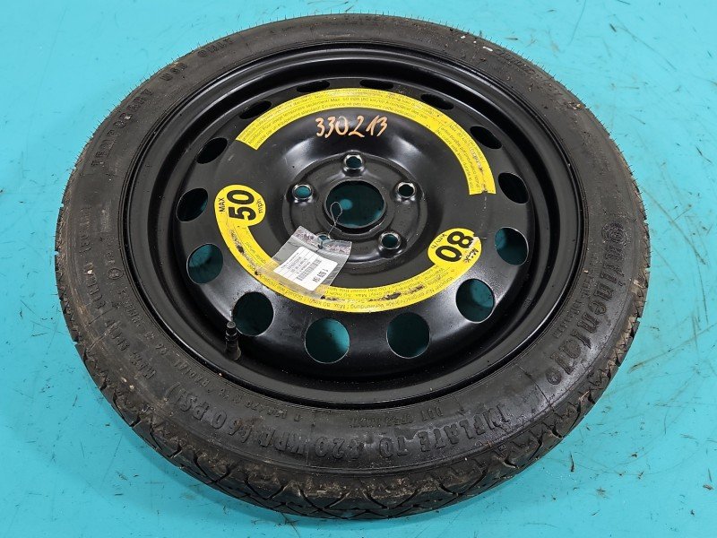 Koło zapasowe 16" dojazdowe dojazdówka Vw Passat B5 Rozstaw śrub: 5x112, Continental, 125 mm, Profil opony: 70, Rok...
