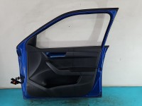 DRZWI PRZÓD PRAWE PASAŻERA Skoda Fabia III 5d niebieski lf5w-8x8x