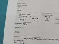 testowany Pompowtryskiwacz 0414720039, 038130073AL 1.9 tdi