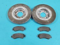 Tarcze hamulcowe przód klocki Peugeot 207 1.4 16V Peugeot, Europejska, Z klockami, 265/21mm.