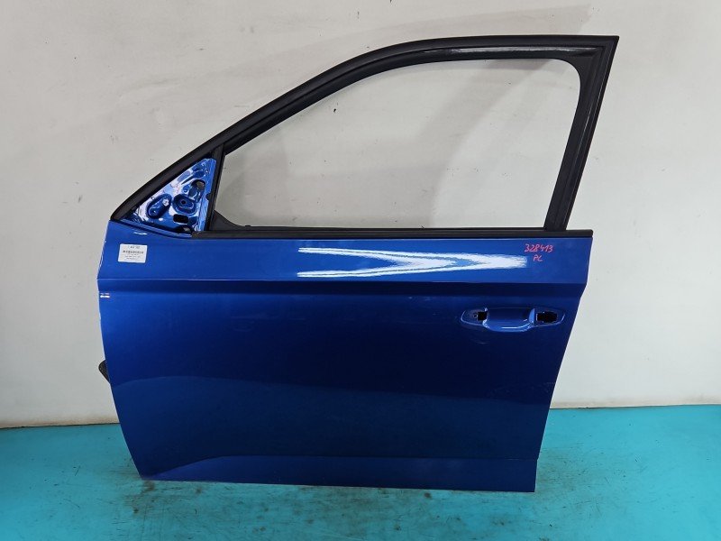 DRZWI PRZÓD LEWE KIEROWCY Skoda Fabia III 5d niebieski lf5w-8x8x