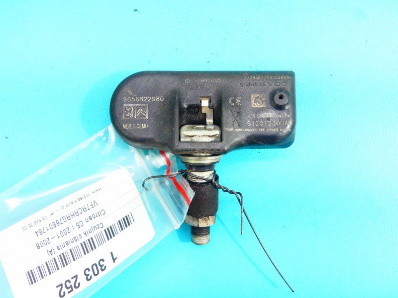 Czujnik ciśnienia opon Citroen C5 I 9656822980, S120123004D TPMS