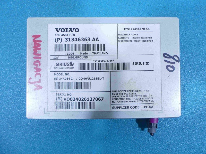 Nawigacja czytnik VOLVO S60 II 10- 31346363AA