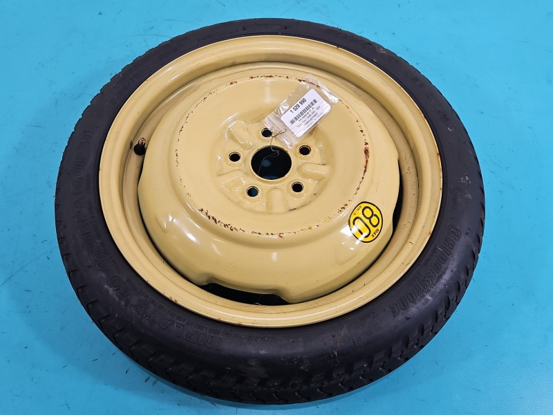 Koło zapasowe 16" dojazdowe dojazdówka Toyota Prius II XW20 03- Rozstaw śrub: 5x100, Bridgestone, TOP1529990, 4J 125/70/R16...