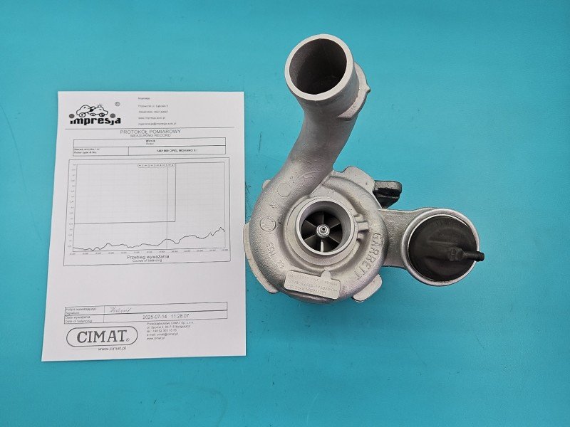 Turbosprężarka Regenerowana Opel Movano II 738123-4, GT1549, H8200062433-663853 1.9 cdti 82KM