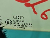 Szyba drzwi przód prawa Audi 80 B4 sedan