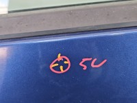 Drzwi tył lewe Ford Fiesta Mk6 HB 5d granatowy