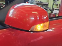 Lusterko lewe Renault Megane III czerwony, malowana, elektryczny, Europejska, Kod lakieru: DV727, rysy, odpryski, 9pin...