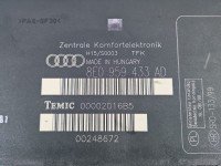 Sterownik moduł komfortu Audi A4 B6 8E0959433AD Producent części: Audi, Europejska