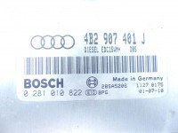 Komputer zestaw Audi A6 C5 0281010822, 4B2907401J 2.5 tdi