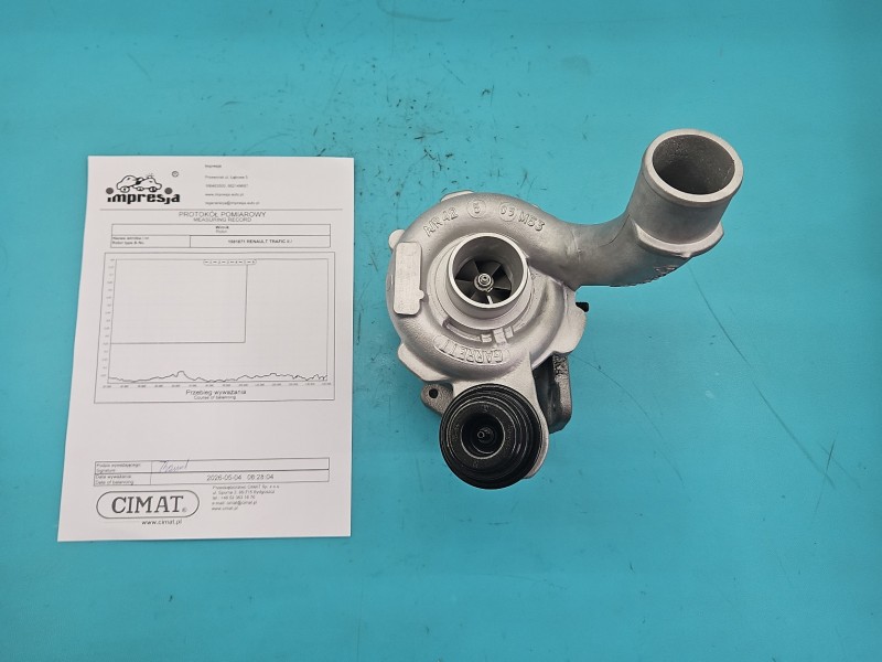 Turbosprężarka Regenerowana Renault Trafic II 1.9 dci 109KM 751768-3, GT1549S, H108052/8200458162