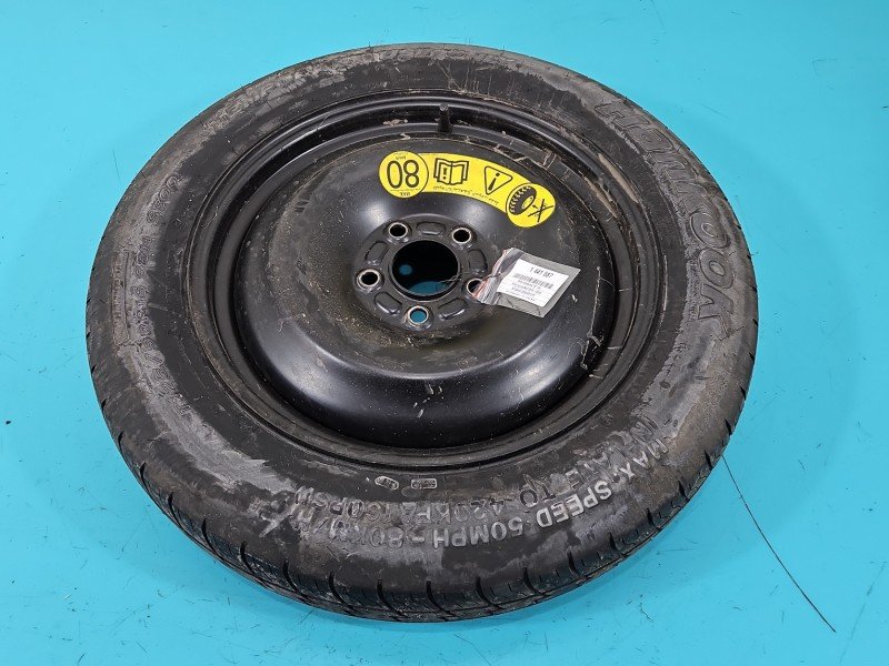 Koło zapasowe 16" dojazdowe dojazdówka Ford Focus Mk3 Rozstaw śrub: 5x108, Hankook, 125 mm, Profil opony: 90, 125/90/R16 4J... Koło zapasowe 16" dojazdowe dojazdówka Ford Focus Mk3 Rozstaw śrub: 5x108, Hankook, 125 mm, Profil opony: 90, 125/90/R16 4J...