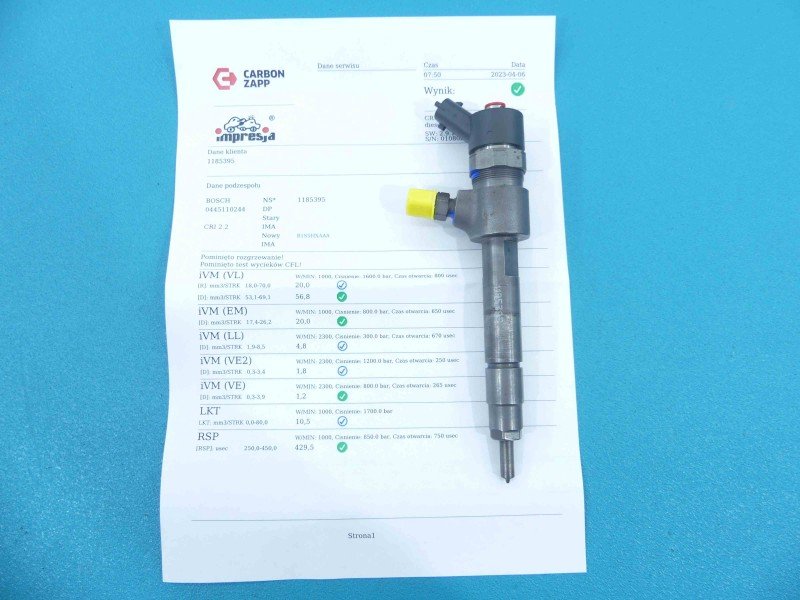 Wtryskiwacz Fiat Croma II 0445110244 1.9 jtd