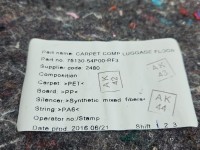 Wykładzina bagażnika podłoga Suzuki Vitara II 2015- 75130-54P00-RF3