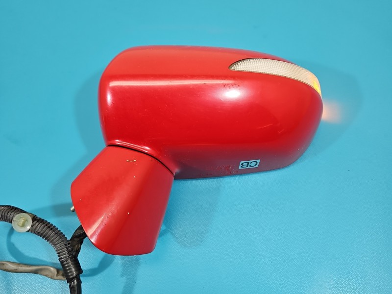 Lusterko lewe pin Honda Jazz II HB 5d kolor czerwony europa