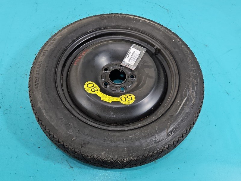 Koło zapasowe 16" dojazdowe dojazdówka Ford Mondeo Mk4 Rozstaw śrub: 5x108, Continental, 125 mm, Profil opony: 90,... Koło zapasowe 16" dojazdowe dojazdówka Ford Mondeo Mk4 Rozstaw śrub: 5x108, Continental, 125 mm, Profil opony: 90,...