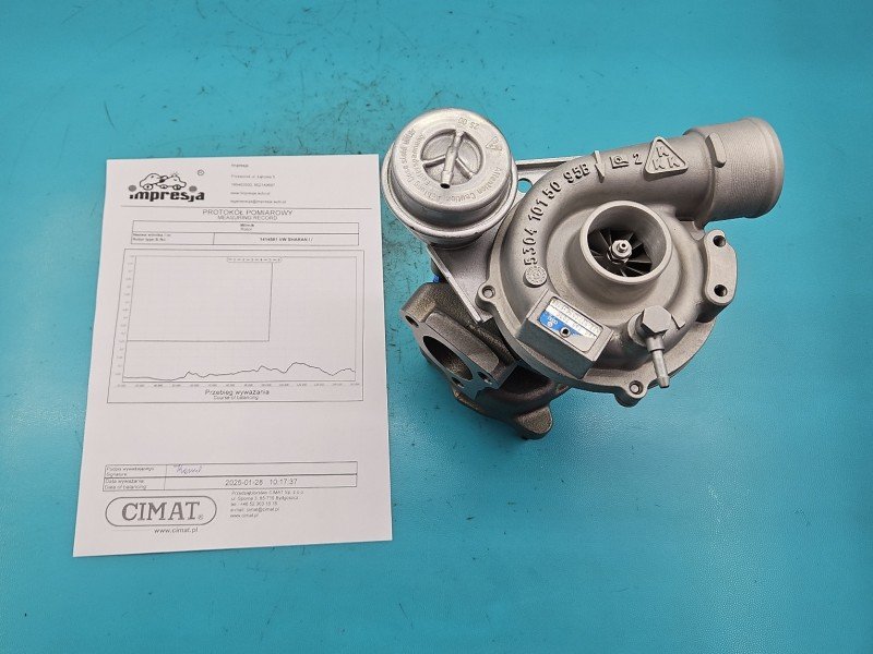 Turbosprężarka Regenerowana Vw Sharan I K03-022, 06A145703C, CA5015289 1.8 T 20V 150KM Turbosprężarka Regenerowana Vw Sharan I K03-022, 06A145703C, CA5015289 1.8 T 20V 150KM