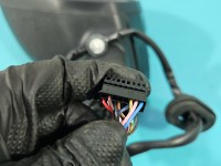 Lusterko lewe Audi A4 B9 elektryczny, Europejska, Kod lakieru: LY9T, Składane elektrycznie, pęknięcie na kierunkowskazie,...