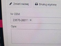 TESTOWANY Wtryskiwacz 23670-26011 Toyota Corolla Verso II 2.2 D4D 177KM