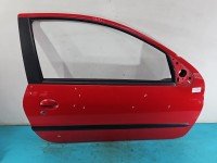 Drzwi przód prawe Peugeot 206 3d czerwony KKN